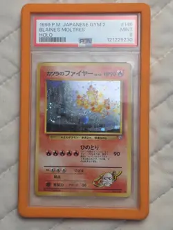 Pokemon Blaine's Moltres Japanese Gym 2 Holo Rare NO.146 Nintendo PSA 9 Mint - Image 3