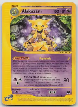 Pokemon Alakazam (33) Rare Expedition 033/165 LP Hajime Kusajima - Image 1