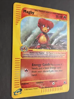 Pokemon TCG Magby Expedition Base Set 52/165 Reverse Holo Rare MP - Image 2