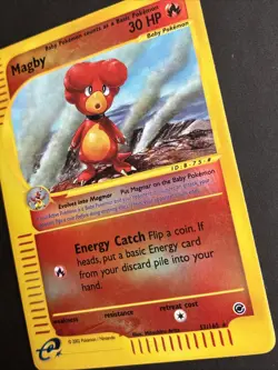 Pokemon TCG Magby Expedition Base Set 52/165 Reverse Holo Rare MP - Image 5