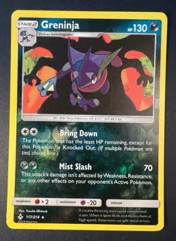 Pokemon Greninja REVERSE HOLO 117/214 Unbroken Bonds (Charizard Shadow) - LP - Image 1