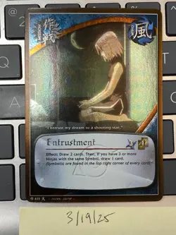 Naruto CCG TCG Foil Entrustment 635 1st ed / vlp / near mint condition card - Image 1