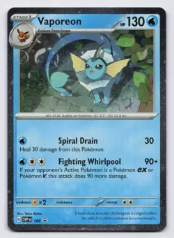 Vaporeon - (Cosmos Holo) Promo SV: Scarlet & Violet Promo Cards 168 NM SWIRL 🌀 - Image 1