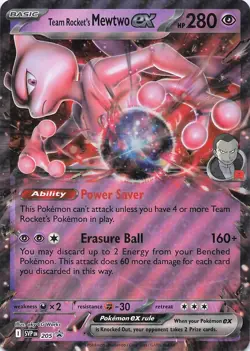 Team Rocket's Mewtwo ex 205 Jumbo Cards Holo - Image 1