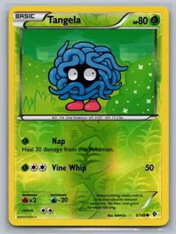 Tangela Boundaries Crossed #5/149 Common,Reverse Holo Pokemon Card - Image 1
