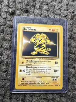 Pokemon TCG Electabuzz Base Set Unlimited Rare Card 20/102 LP Condition - Image 1
