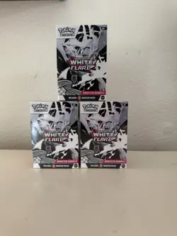 Pokemon White Flare Scarlet & Violet Booster Bundle Cards Lot of 3 NEW Sealed - Image 1