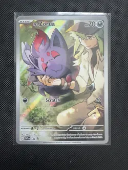 Pokemon TCG N's Zorua #189 Scarlet & Violet Promo Holo Card Near Mint Condition - Image 1