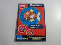 Magikarp PokeTrivia Burger King Pokemon Card LP - Image 1