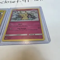 Nintendo Pokemon TCG Sun & Moon Pikachu SM162 Mimikyu SM163 Holo x2 2017 - Image 3