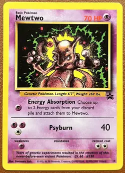 Pokemon Mewtwo 14/53 WoTC Black Star Promo Regular - Image 1