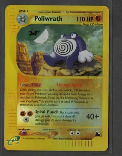 Poliwrath 26/144 Rare Skyridge Pokemon Reverse Holo Moderately Played - Image 1