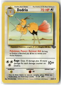 Dodrio 34/64 Uncommon Jungle Pokemon Unlimited Lightly Played - Image 1