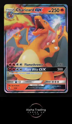Charizard GX 9/68 Holo GX Rare Hidden Fates Pokemon Near Mint - Image 1