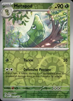 Metapod 011/165 Common 151 Pokemon Reverse Holo Near Mint - Image 1
