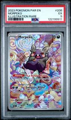 Morpeko 206/182 Illustration Rare Par En-paradox Rift Pokemon PSA 5 - Image 1