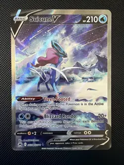 Pokemon Suicune V Full Art Holo Ultra Rare Crown Zenith GG38/GG70 ENG MINT - Image 1