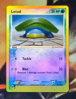 POKEMON ⭐ 2003 Lotad REVERSE HOLO Ex Sandstorm 67/100 🇬🇧 • NMINT NM - Image 1