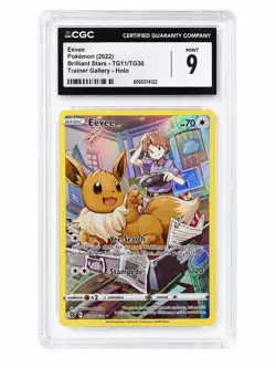 2022 Eevee TG11/TG30 Trainer Gallery Holo Brilliant Stars CGC 9 Mint - Image 1