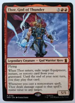 MTG Marvel Super Heroes Mythic #0156 Thor God Of Thunder - Image 1
