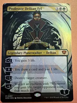 Professor Dellian Fel 283 Secrets Of Strixhaven Borderless Foil Near Mint - Image 1