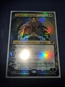 Professor Dellian Fel NM BORDERLESS FOIL SECRETS OF STRIXHAVEN MTG - Image 1