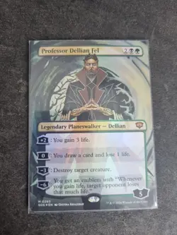 Professor Dellian Fel 283 Secrets Of Strixhaven Borderless Foil Near Mint - Image 1