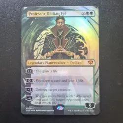 Professor Dellian Fel 283 Secrets Of Strixhaven Borderless Foil Near Mint - Image 2