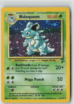 Pokemon TCG Nidoqueen Jungle 7/64 Holo Unlimited Holo Rare - Image 1