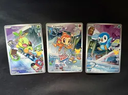 First Partner Illustration Collection Series 1 Gen 4 Sinnoh Starters Pokemon TCG - Image 1