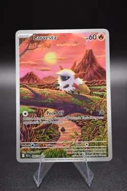 Pokemon TCG Larvesta 099/086 Sv: Black Bolt Holo NM - Image 1