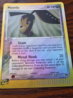 Mawile Reverse Holo RARE - 2003 Pokemon Card EX Sandstorm 9/100 - Near Mint NM - Image 4