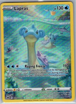 Lapras GG05/GG70 SWSH: Crown Zenith: Galarian Gallery - Pokemon Card - NM - Image 1