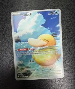 Nintendo Pokemon TCG Psyduck 226/217 Stellar Crown Illus Rare Holo Full Art - Image 1