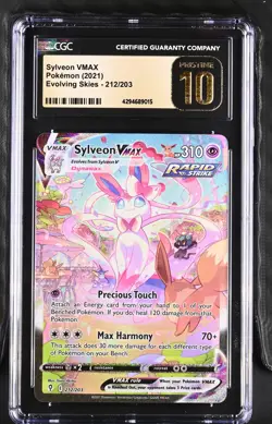 Pokemon Sylveon Vmax Evolving Skies 212/203 Secret Rare Holo CGC 10 Pristine - Image 1