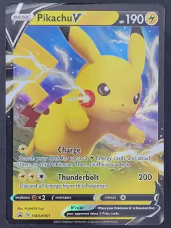 Pikachu V SWSH061 Ultra Rare Black Star Promo Pokemon TCG - Image 1