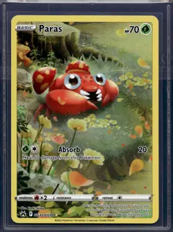 Pokemon Paras GG32/GG70 Crown Zenith Galarian Gallery Holo Reverse Bug Card 2023 - Image 1