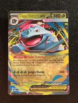 Mega Venusaur ex 003/132 Double Rare Mega Evolution Pokemon Holo Near Mint - Image 1