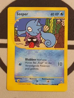Seeper 84/147 Aquapolis Pokemon Karte E - Series Reader Deutsch Pokemon NM - Image 3