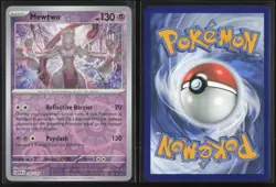 Mewtwo 150/165 Rare 151 Pokemon Reverse Holo Near Mint - Image 3