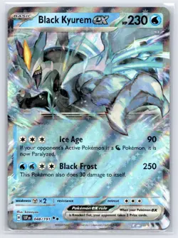 2024 BLACK KYUREM EX 048/191 DOUBLE RARE SURGING SPARKS POKEMON HOLO NM - Image 1