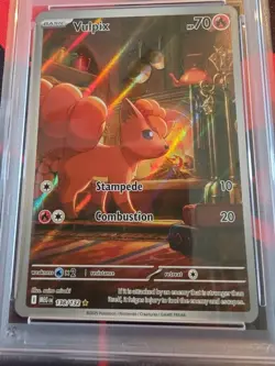 2025 Pokemon Mega Evolution Vulpix Illustration Rare #138/132 PSA 8 - Image 3