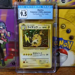Raichu Fossil Japanese CGC 9.5 Holo Cosmos 1996 Pokemon Card Graded - Image 1