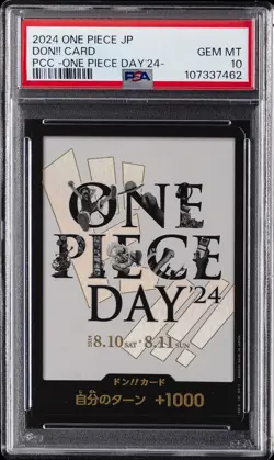 2024 ONE PIECE JAPANESE PREMIUM COLLECTION ONE PIECE DAY'24- DON!! CARD PSA 10 - Image 1