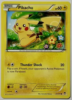 Pikachu 27/111 (MP) Regular XY Series: Furious Fists 2014 Pokemon Card - Image 1
