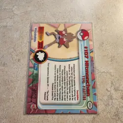Hitmonchan #107 - Topps BLUE LOGO - TV Series Pokemon Card - NON-HOLO NM/LP - Image 2