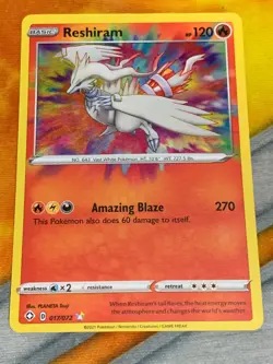 C1110 POKEMON TCG RESHIRAM NM-LP CARD HOLO #017 SHINING FATES RARE - Image 1