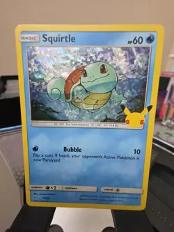 Squirtle McDonalds Pokemon Promo Card 2021 25th Anniversary Hologram Holo 17/25 - Image 1