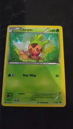 Pokemon Card Chespin XY88 XY Black Star Promo Holo Rare Light Play - Image 1