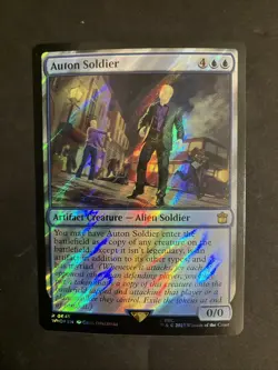 Magic TCG: Auton Soldier (Surge Foil) Universes Beyond: Doctor Who Foil - Image 1